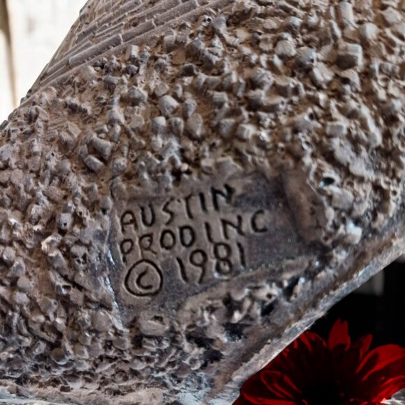 Vintage 1981 Austin Productions Quail Sculpture  Mid-Century Modern Bonded Stone - Picture 10 of 11